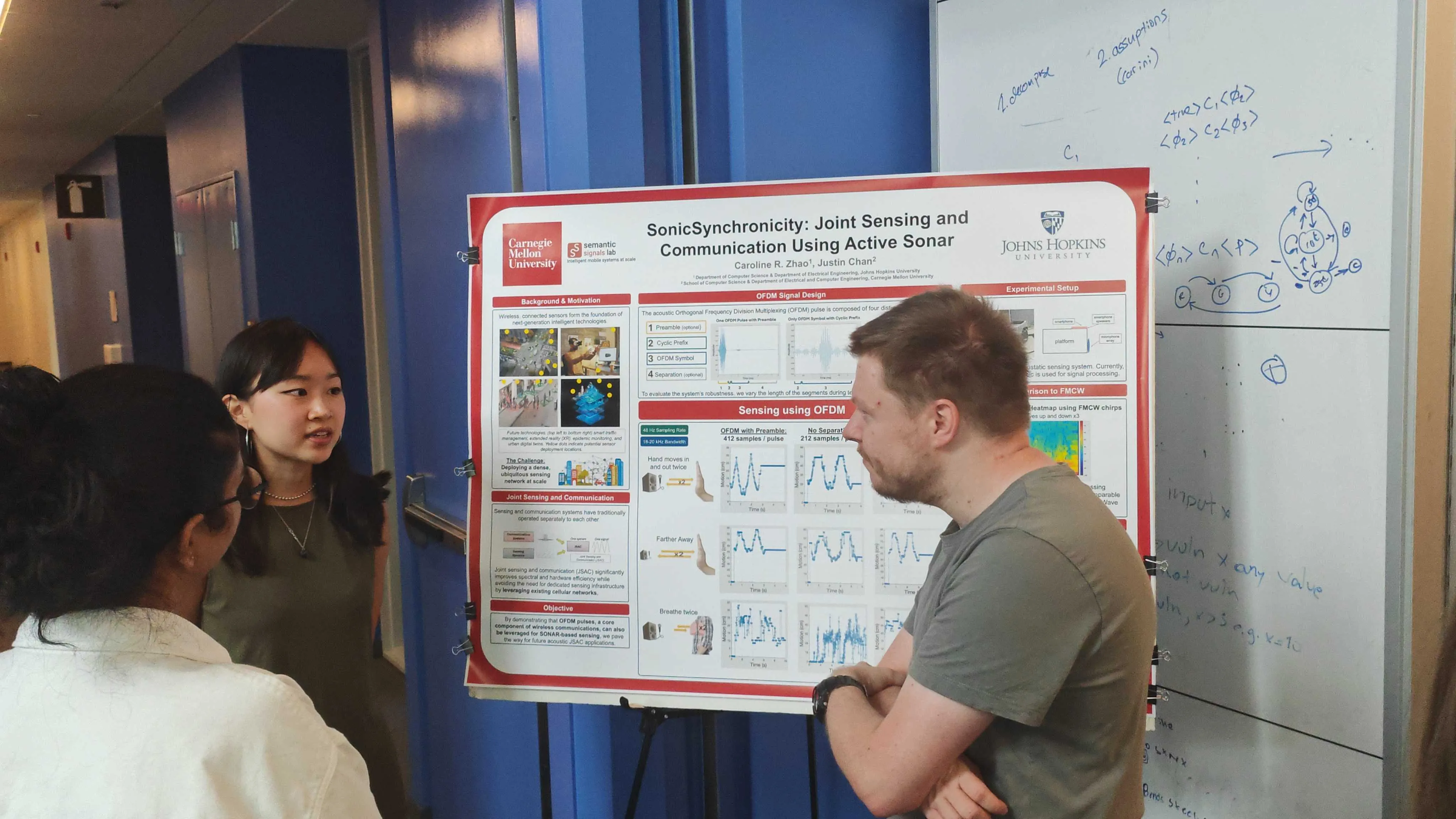 Summer interns presenting research Semantic Signals Lab